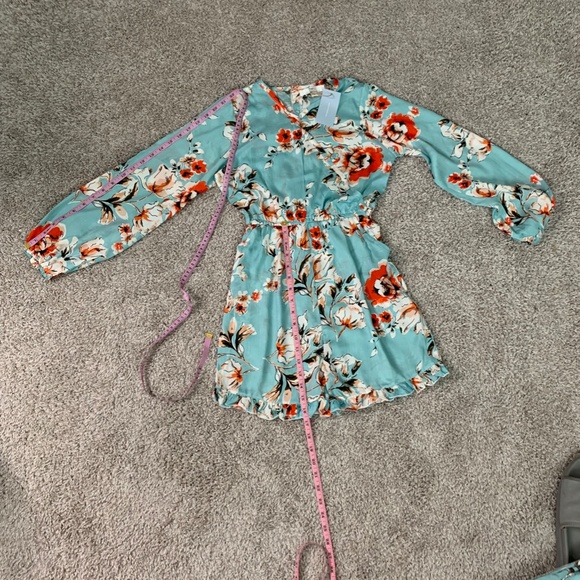 Peyton Bre Blue floral romper size 16 - Picture 10 of 12